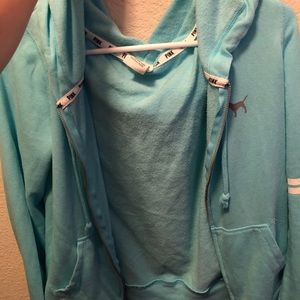 Aquamarine PINK Victoria Secret zip up 🐠🏝